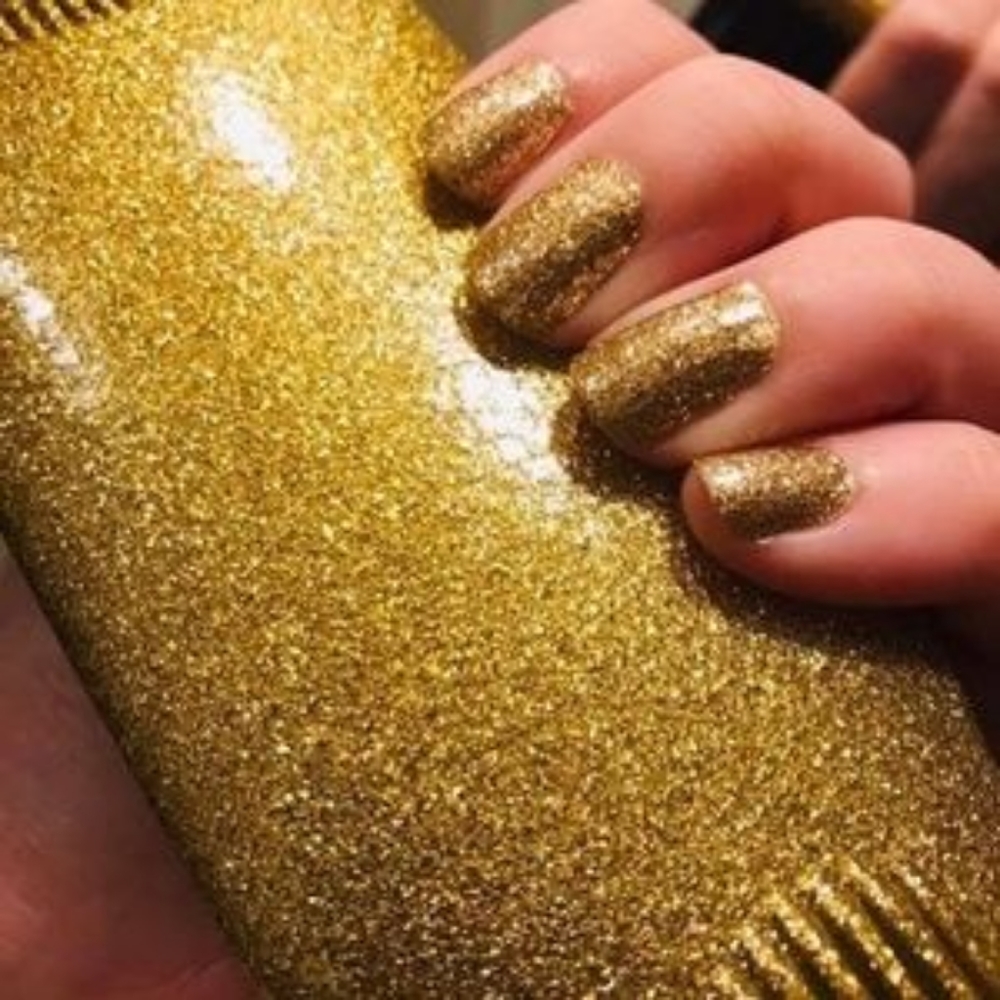 Color street nails gold mine glitter retired